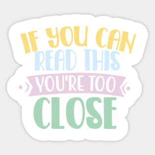 Social Distancing Humor Sticker